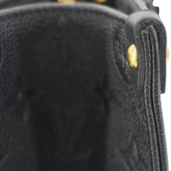 LOUIS VUITTON Onthego PM Giant Monogram Empreinte Leather Shoulder Bag Black