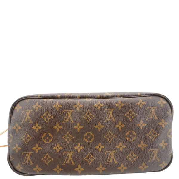 LOUIS VUITTON Neverfull MM Monogram Canvas Shoulder Bag Brown