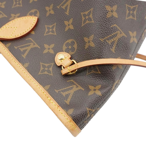 LOUIS VUITTON Neverfull MM Monogram Canvas Shoulder Bag Brown