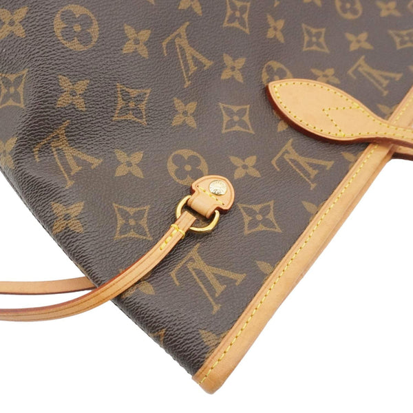 LOUIS VUITTON Neverfull MM Monogram Canvas Shoulder Bag Brown