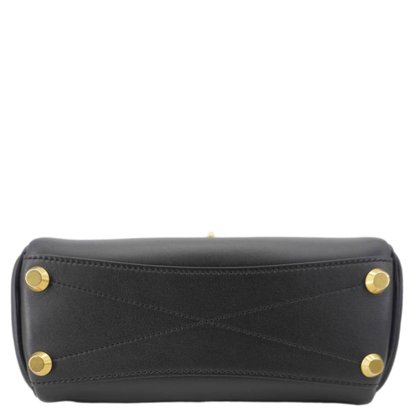 BALENCIAGA Carry All Bel Air Bag Leather Tote Shoulder Bag Black