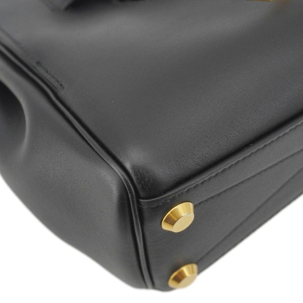 BALENCIAGA Carry All Bel Air Bag Leather Tote Shoulder Bag Black