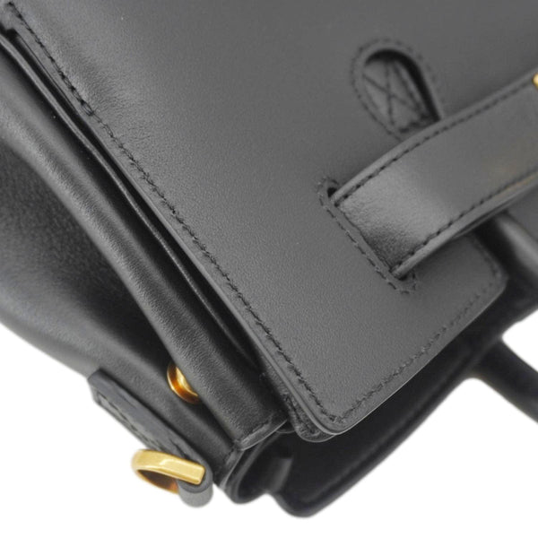 BALENCIAGA Carry All Bel Air Bag Leather Tote Shoulder Bag Black