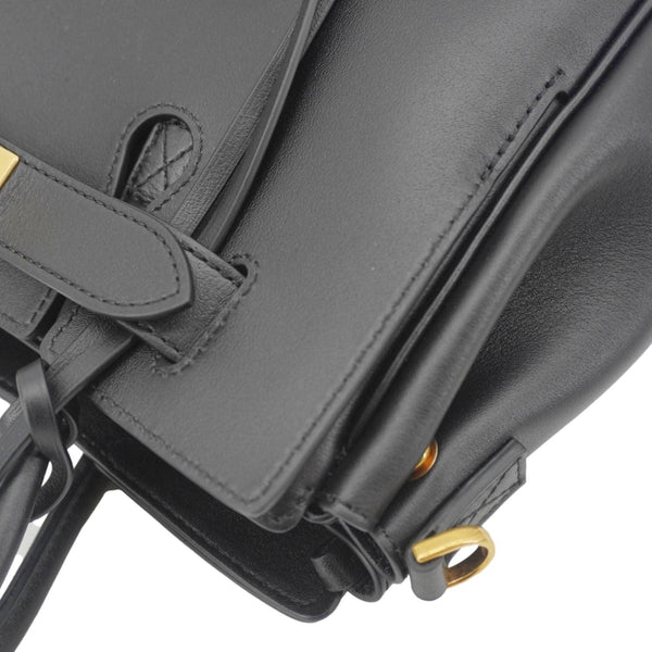 BALENCIAGA Carry All Bel Air Bag Leather Tote Shoulder Bag Black