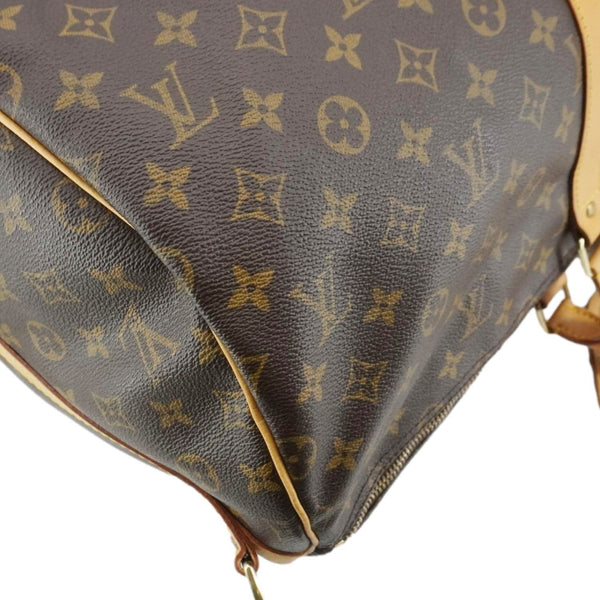 LOUIS VUITTON Keepall 55 Bandouliere Monogram Canvas Travel Bag Brown