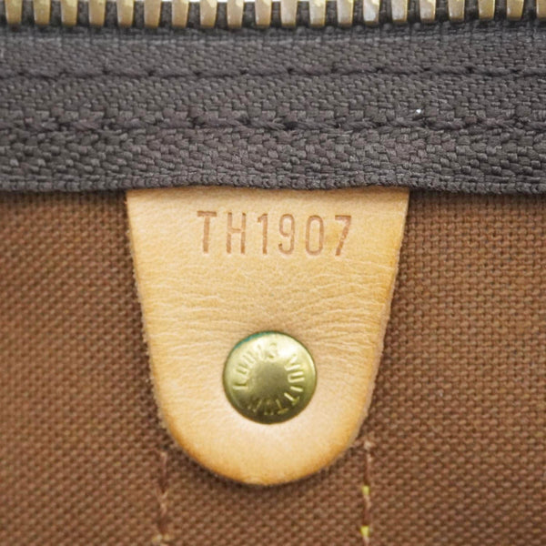 LOUIS VUITTON Keepall 55 Bandouliere Monogram Canvas Travel Bag Brown