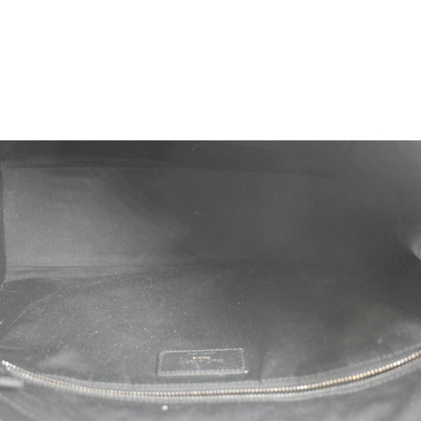 YVES SAINT LAURENT Niki Large Crinkle Leather Shopper Tote Bag Black