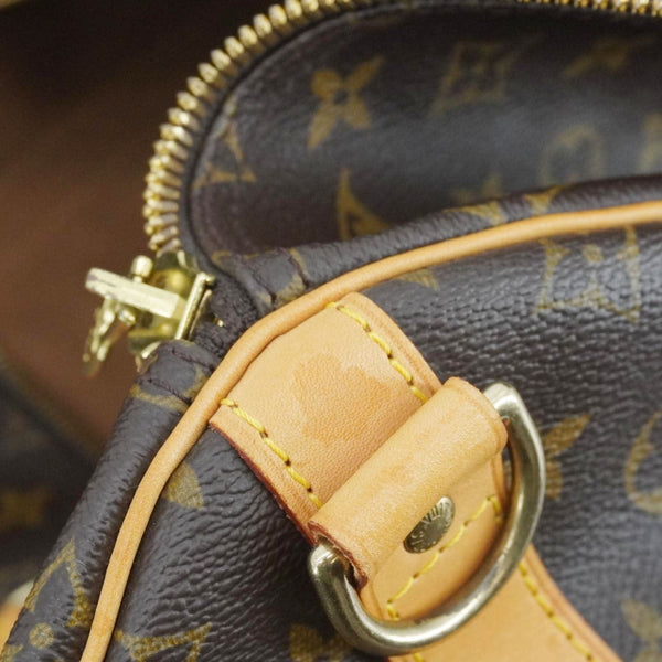 LOUIS VUITTON Keepall 55 Bandouliere Monogram Canvas Travel Bag Brown