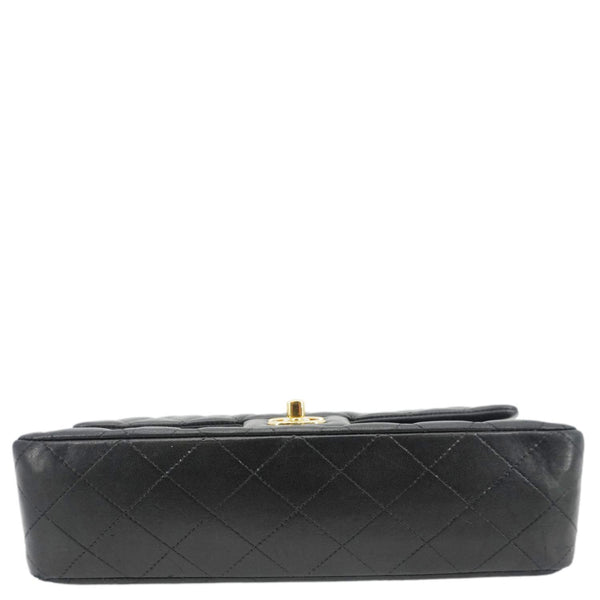 CHANEL Classic Double Flap Quilted Leather Crossbody Bag Black