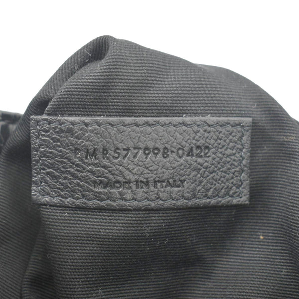 YVES SAINT LAURENT Niki Large Crinkle Leather Shopper Tote Bag Black