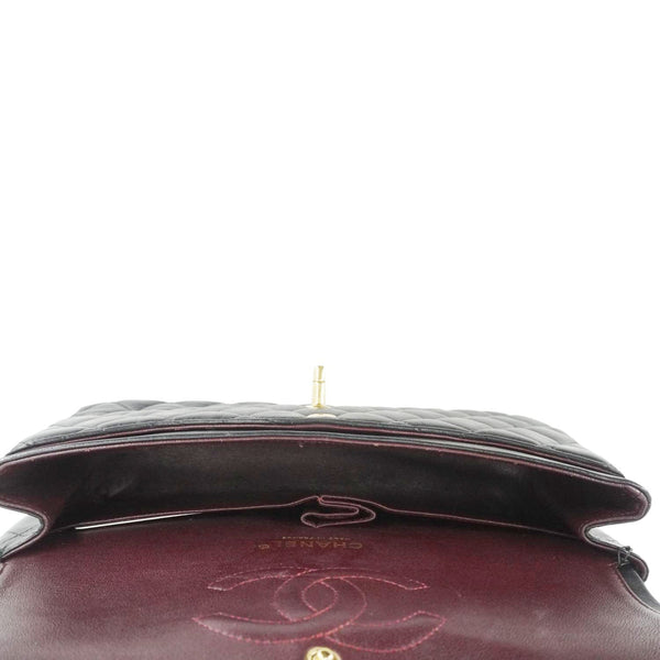 CHANEL Classic Double Flap Quilted Leather Crossbody Bag Black