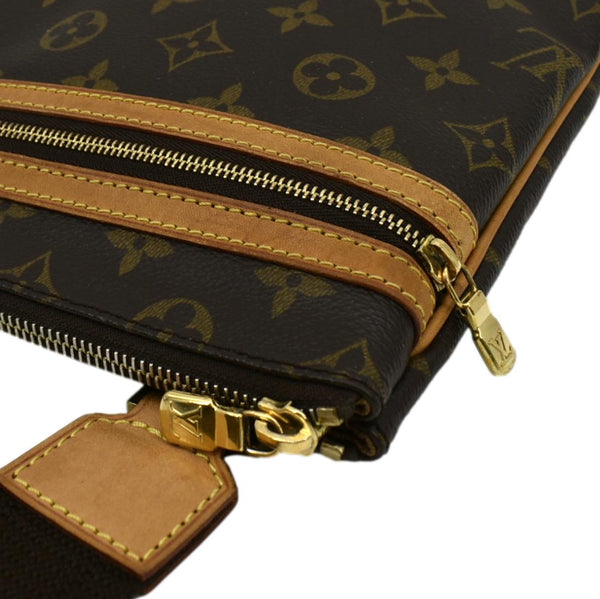 LOUIS VUITTON Bosphore Pochette Monogram Canvas Shoulder Bag Brown