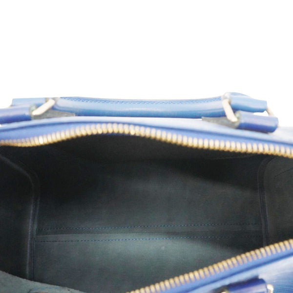 LOUIS VUITTON Speedy 30 Epi Leather Satchel Bag Blue
