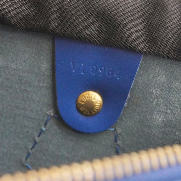 LOUIS VUITTON Speedy 30 Epi Leather Satchel Bag Blue