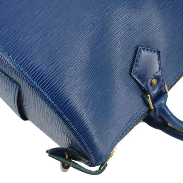 LOUIS VUITTON Speedy 30 Epi Leather Satchel Bag Blue