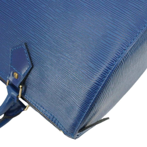 LOUIS VUITTON Speedy 30 Epi Leather Satchel Bag Blue