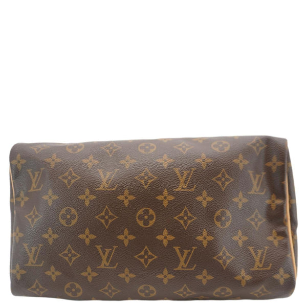 LOUIS VUITTON Speedy 30 Monogram Canvas Satchel Bag Brown