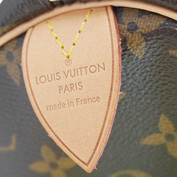 LOUIS VUITTON Speedy 30 Monogram Canvas Satchel Bag Brown