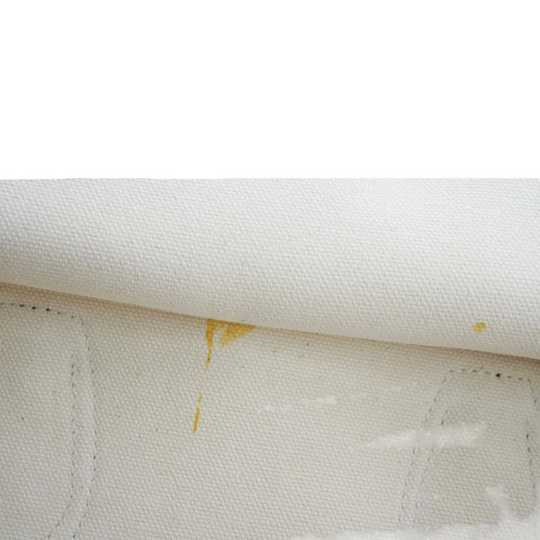 CELINE Luggage Phantom Medium Cotton Canvas Tote Bag White