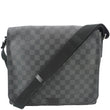 LOUIS VUITTON District Messenger Damier Graphite Messenger Bag Black