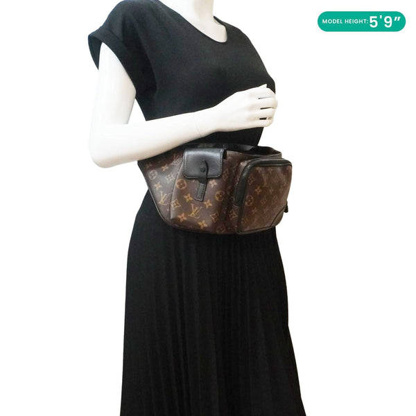 LOUIS VUITTON Christopher Monogram Macassar Bumbag Brown