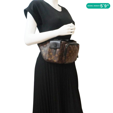 LOUIS VUITTON Christopher Monogram Macassar Bumbag Brown