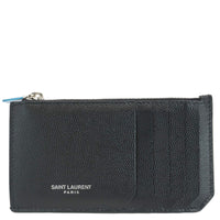 YVES SAINT LAURENT Leather Coin Card holder Black