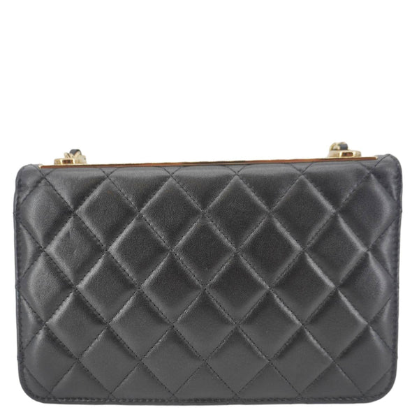 CHANEL Trendy CC Quilted Leather Wallet On Chain Crossbody Bag Black