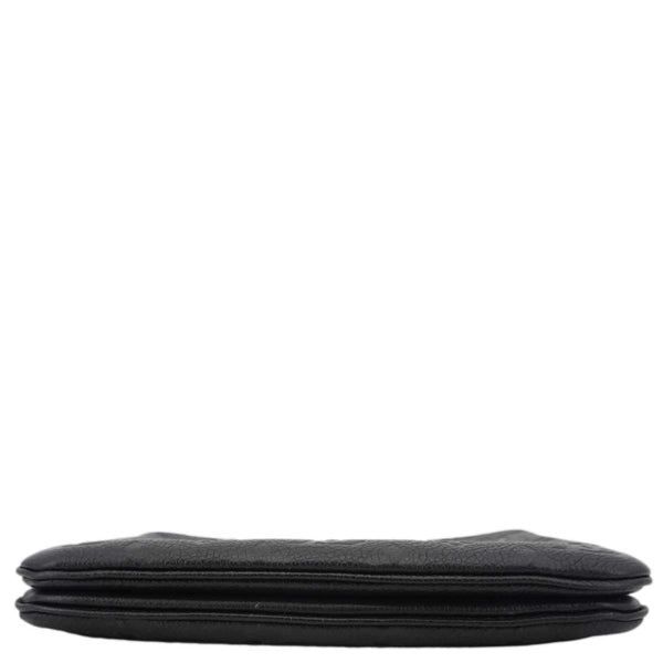 LOUIS VUITTON Double Zip Pochette Monogram Empreinte Crossbody Bag Black