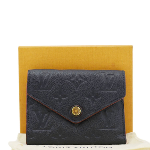 LOUIS VUITTON Victorine Monogram Empreinte Wallet Navy Blue