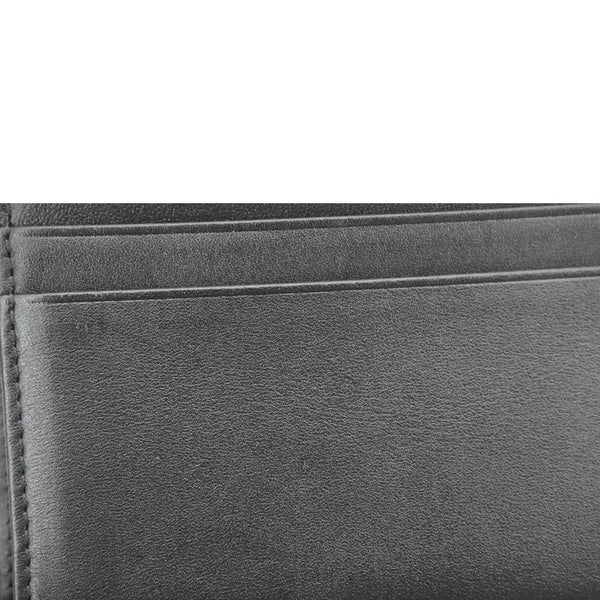 MCM Patricia Three Fold Visetos Monogram Canvas Wallet Black