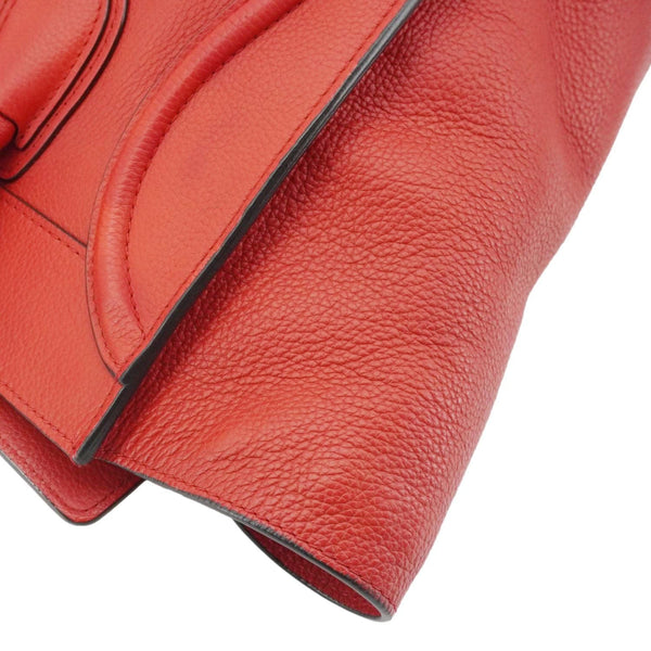 CELINE Nano Luggage Leather Satchel Bag Red