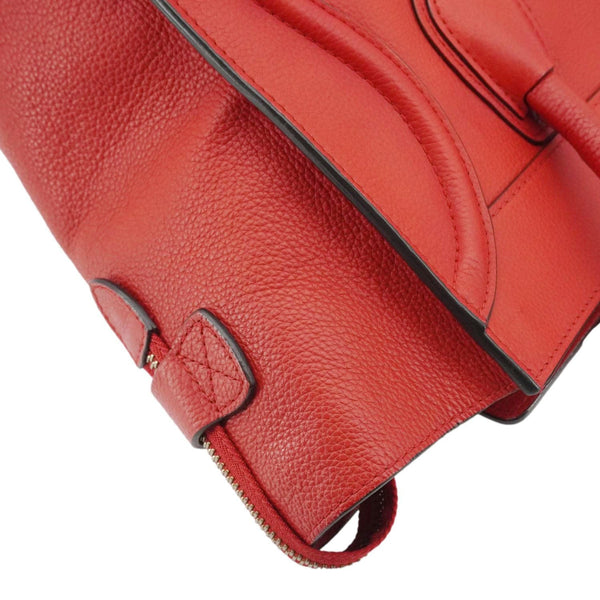 CELINE Nano Luggage Leather Satchel Bag Red