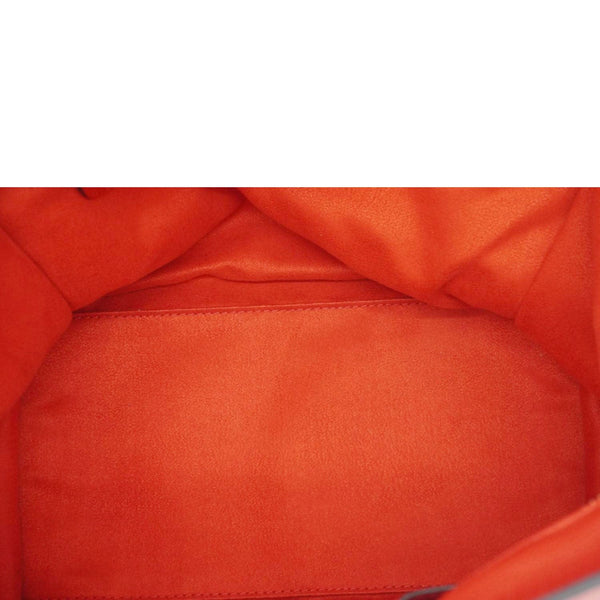 CELINE Nano Luggage Leather Satchel Bag Red