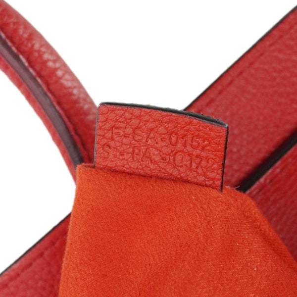 CELINE Nano Luggage Leather Satchel Bag Red