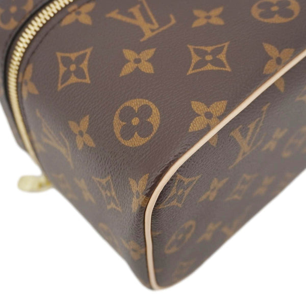LOUIS VUITTON Nice Mini Monogram Canvas Toiletry Pouch Brown