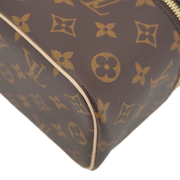 LOUIS VUITTON Nice Mini Monogram Canvas Toiletry Pouch Brown