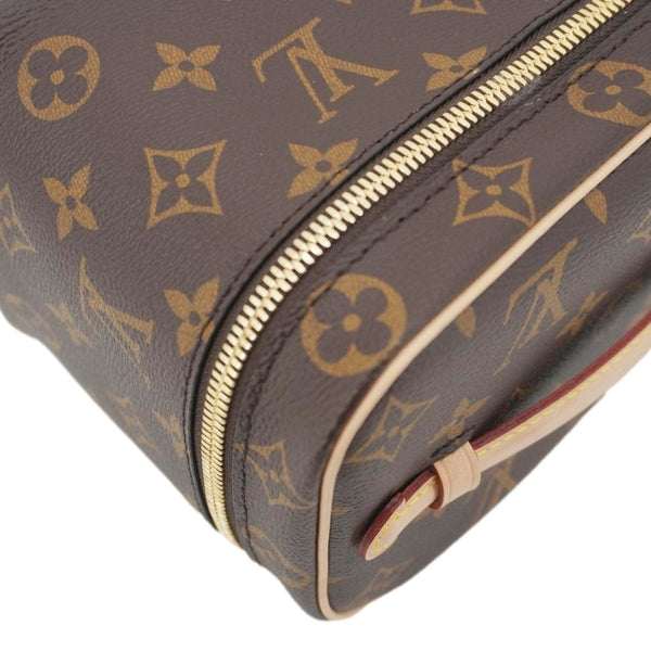 LOUIS VUITTON Nice Mini Monogram Canvas Toiletry Pouch Brown