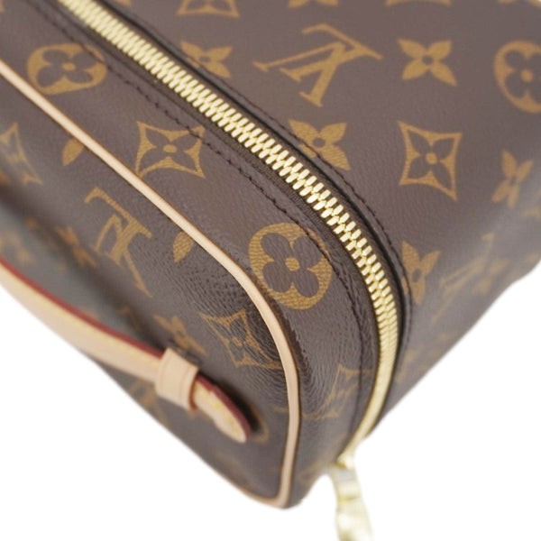 LOUIS VUITTON Nice Mini Monogram Canvas Toiletry Pouch Brown