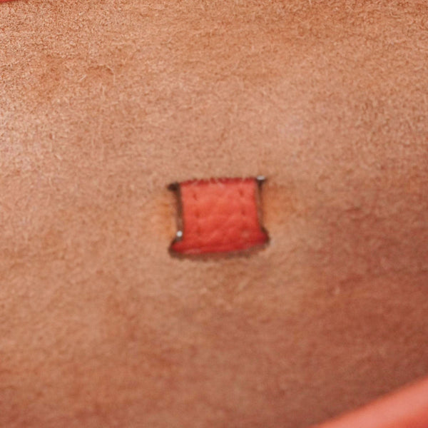 HERMES Evelyne PM Clemence Leather Crossbody Bag Red