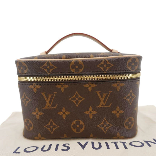 LOUIS VUITTON Nice Mini Monogram Canvas Toiletry Pouch Brown