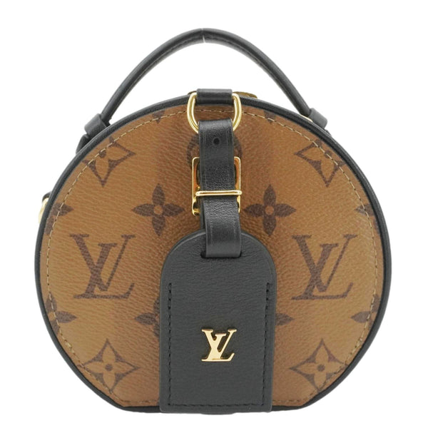 LOUIS VUITTON Mini Boite Chapeau Reverse Monogram Canvas Shoulder Bag Brown