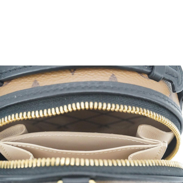 LOUIS VUITTON Mini Boite Chapeau Reverse Monogram Canvas Shoulder Bag Brown