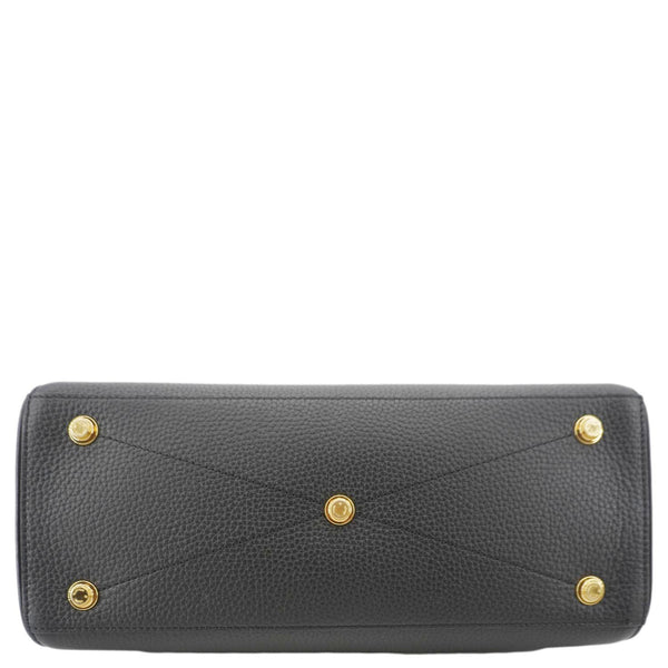 LOUIS VUITTON Vendome MM Taurillon Leather Shoulder Bag Black