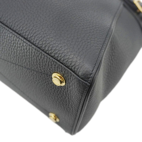 LOUIS VUITTON Vendome MM Taurillon Leather Shoulder Bag Black