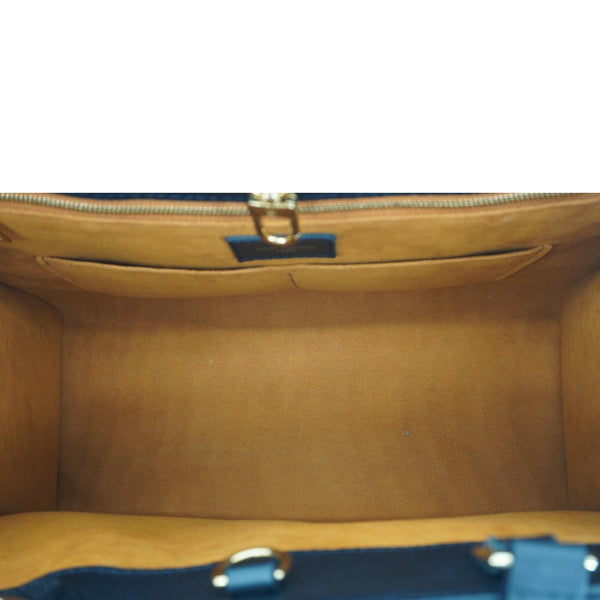 LOUIS VUITTON Onthego MM Giant Monogram Empreinte Leather Tote Bag Black