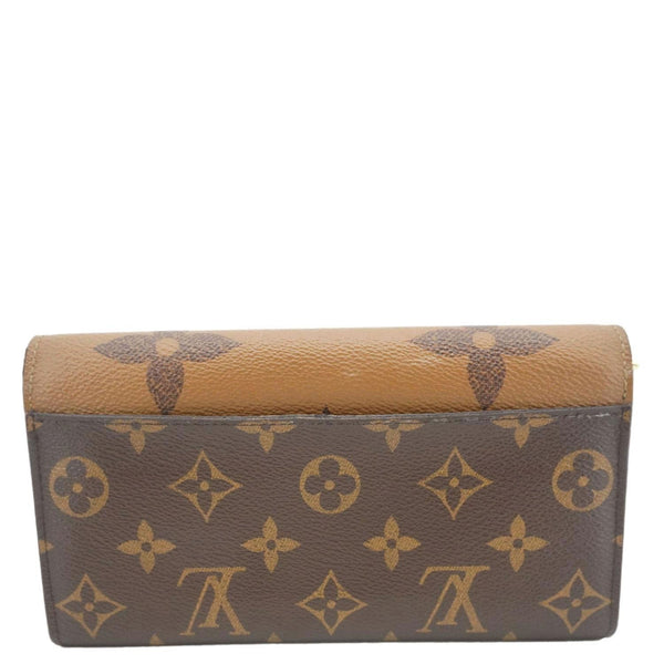 LOUIS VUITTON Sarah Monogram Reverse Canvas Wallet Brown