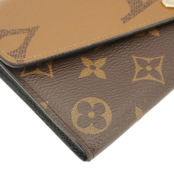 LOUIS VUITTON Sarah Monogram Reverse Canvas Wallet Brown