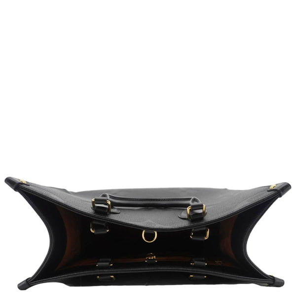 LOUIS VUITTON Onthego MM Giant Monogram Empreinte Leather Tote Bag Black