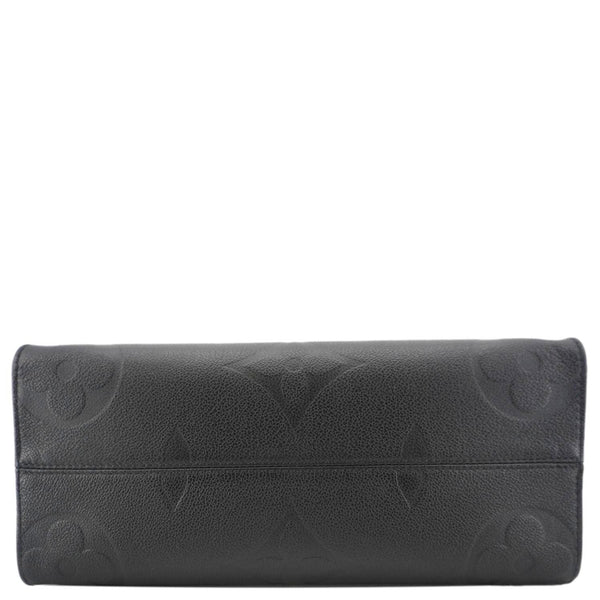 LOUIS VUITTON Onthego MM Giant Monogram Empreinte Leather Tote Bag Black